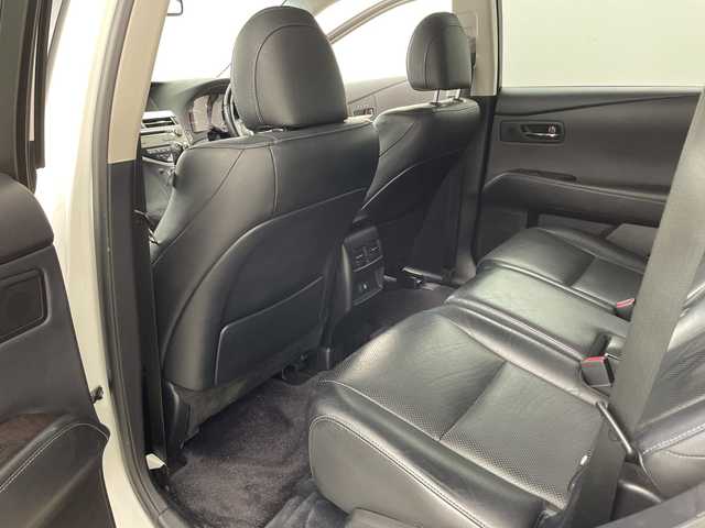 レクサス ＲＸ 450h バージョンL 兵庫県 2012(平24)年 10.9万km ホワイトパールクリスタルシャイン ・4WD/・純正HDDナビ＆フルセグ＆BT＆USB＆DVD/・バックカメラ/・サイドカメラ/・黒革シート/・前席シートヒーター/・前席シートベンチレーション/・前席パワーシート/・前席メモリーシート/・ステアリングヒーター/・ステアリングリモコン/・クルーズコントロール/・パワーバックドア/・ヘッドライトウォッシャー/・ヘッドアップディスプレイ/・スマートキー/・スペアキー/・プッシュスタート/・ビルトインETC/・横滑り防止装置