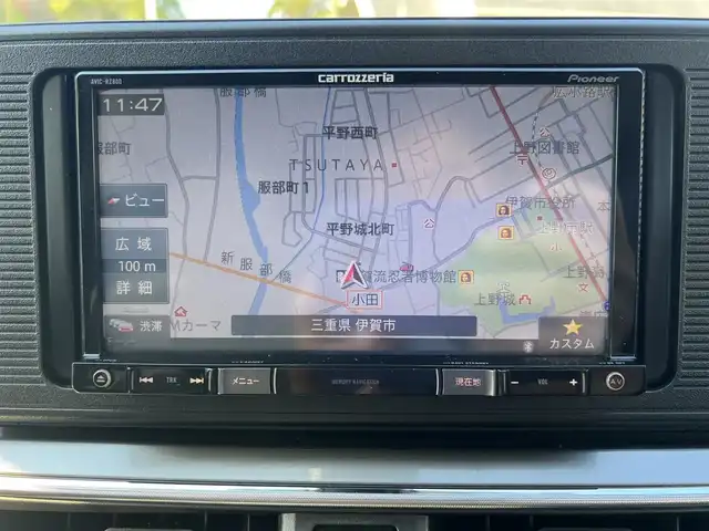 ダイハツ キャスト スタイル X SAⅡ 三重県 2016(平28)年 4.7万km ディープブルークリスタルマイカ デザインフィルムトップ(ホワイトルーフ)/ナビ（Bluetooth/地デジTV/AM/FM/CD/DVD/MSV/SD）/スマートアシスト２（衝突回避支援ブレーキ/衝突警報/車線逸脱警報/誤発進抑制制御/後方誤発進抑制制御/先行車発進お知らせ）/ハロゲンヘッドライト/オートライト/キーフリーシステム/プッシュスタート/スペアキー/アイボリー/グレーツートーンスエード調ファブリックシート/自発光式2連アナログメーター/マルチインフォメーションディスプレイ/レッドレンズリアコンビネーションランプ/ウレタン製ステアリングホイール/シフトノブ/オートエアコン/シルバーセンターパネル/無塗装オーディオパネル/無塗装エアコン吹出口ノブ/メッキサイドステップモール/リアスポイラー/メッキモール付リアバンパー/165/55Ｒ15タイヤ/15インチフルホイールキャップ