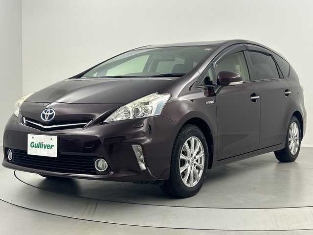 トヨタ プリウス α G チューンブラック 福島県 2014(平26)年 9万km ブラキッシュレッドマイカ /禁煙車　//純正８インチナビ(NHZN-X62G)//クルーズコントロール　//ミラー型ドライブレコーダー(F/R)　//サマータイヤＡＷセット　//スペアキー　//純正ビルトインＥＴＣ　//バックカメラ　//オートライト　//取扱説明書　//保証書//ナビ取扱説明書//ドライブレコーダー取扱説明書//ETC取扱説明書