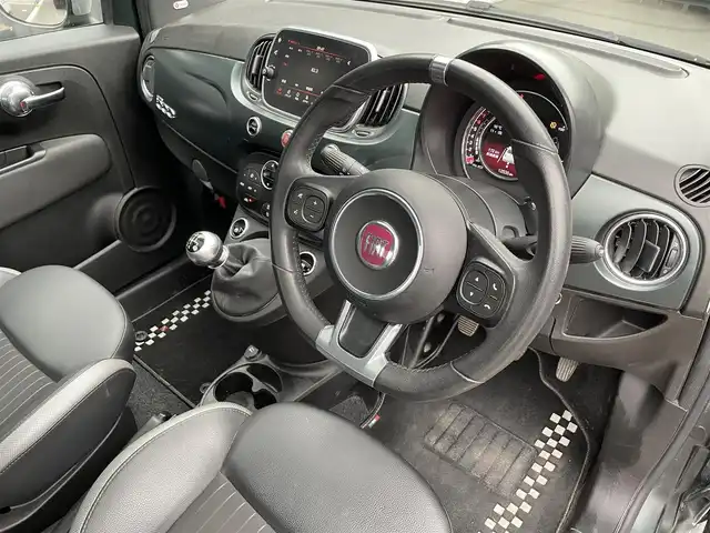 フィアット ５００ マヌアーレ ピゥ チエロ 福島県 2021(令3)年 1.3万km Ｄグリーン 155台限定特別仕様車/ワンオーナー/5速MT/ガラスルーフ/純正オーディオ(USB)/AppleCarPlay/キセノンヘッドライト/純正16AW/純正フロアマット/取扱説明書/保証書