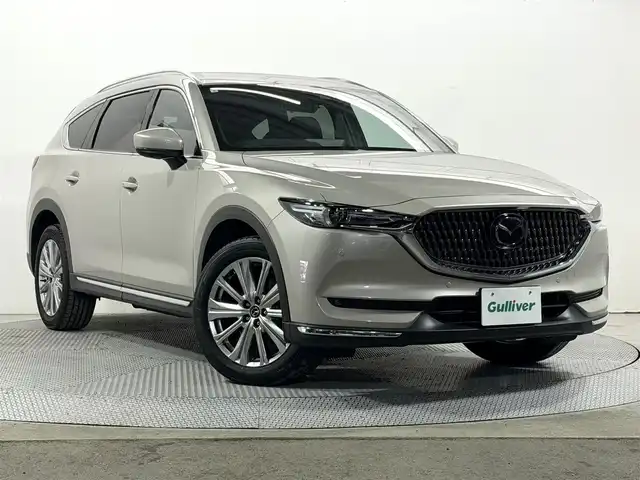 マツダ ＣＸ－８ 25T エクスクルーシブモード 大阪府 2021(令3)年 1.4万km プラチナクォーツメタリック 茶革シート BOSEサウンド 純正10.25incナビTV 360カメラ デジタルインナーミラー パワーシート/ヒーター/エアコン 電動リアゲート ハンドルヒーター レーダークルコン 衝突軽減ブレーキ レーンアシスト BSM