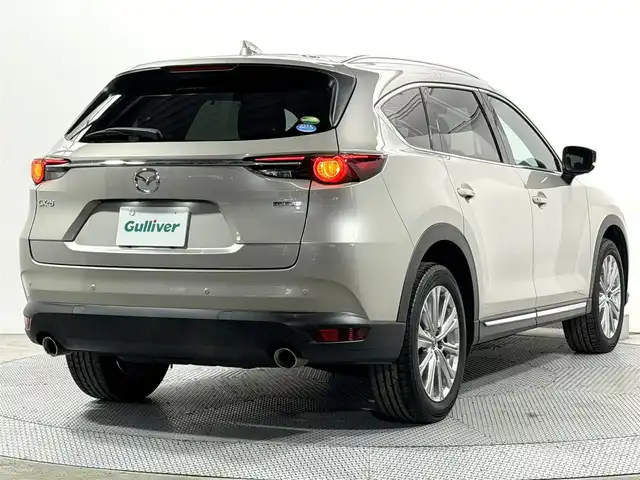 マツダ ＣＸ－８ 25T エクスクルーシブモード 大阪府 2021(令3)年 1.4万km プラチナクォーツメタリック 茶革シート BOSEサウンド 純正10.25incナビTV 360カメラ デジタルインナーミラー パワーシート/ヒーター/エアコン 電動リアゲート ハンドルヒーター レーダークルコン 衝突軽減ブレーキ レーンアシスト BSM