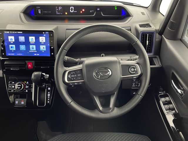 ダイハツ タント カスタム RS スタイルセレクション 宮崎県 2022(令4)年 4万km ブラックマイカメタリック/レーザーブルークリスタルシャイン 2トーン スマートアシスト３/〇衝突警報機能／衝突回避支援ブレーキ機能（対車両・対歩行者）/〇車線逸脱警報機能/〇誤発進抑制制御機能（前方、後方）/〇オートハイビーム/〇先行車発進お知らせ機能/〇レーダークルーズコントロール/〇コーナーセンサー/純正9インチSDナビ/フルセグTV/CD/DVD/Bluetooth/パノラマモニター/両側パワースライドドア/合皮シート/シートヒーター/LEDヘッドライト/アイドリングストップ/純正ナビ一体型ドライブレコーダー/ビルトインETC/純正15インチAW