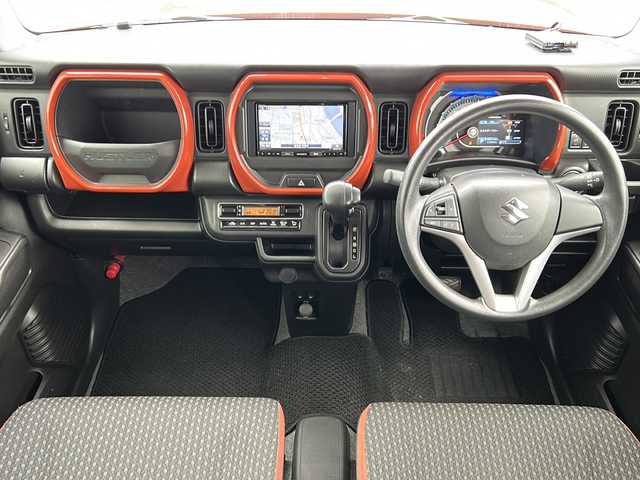 スズキ ハスラー HYBRID G 岐阜県 2022(令4)年 5.2万km バーミリオンオレンジ/ガンメタリック2トーン 登録時走行距離：51929km/ナビ（AVIC-RZ503）/バックモニター/テレビ・Bluetooth・CD・USB/デュアルカメラブレーキサポート/レーンキープアシスト/コーナーセンサー/シートヒーター/ETC/オートライト/プッシュスタート/スマートキー/保証書/取扱説明書