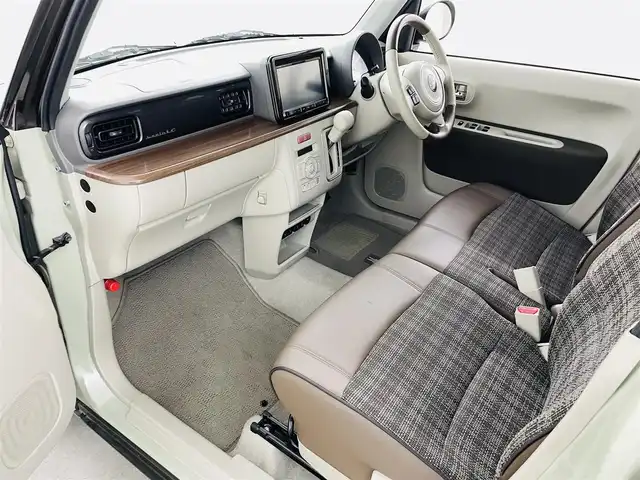 スズキ ラパン ＬＣ X 福島県 2022(令4)年 2.2万km トラッドカーキメタリック/アーバンブラウン 2トーン デュアルカメラブレーキサポート/・横滑り防止機能/・レーンキープアシスト/純正8インチナビ/・型番；CN-FZ886/・CD/DVD/BT/USB/USB/HDMI/iPod/FM/AM/シートヒーター/LEDヘッドライト/純正アルミホイール付きサマータイヤ/ステアリングリモコン/プッシュスタート/・スマートキー