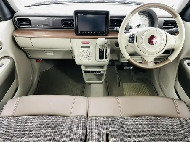 スズキ ラパン ＬＣ X 福島県 2022(令4)年 2.2万km トラッドカーキメタリック/アーバンブラウン 2トーン デュアルカメラブレーキサポート/・横滑り防止機能/・レーンキープアシスト/純正8インチナビ/・型番；CN-FZ886/・CD/DVD/BT/USB/USB/HDMI/iPod/FM/AM/シートヒーター/LEDヘッドライト/純正アルミホイール付きサマータイヤ/ステアリングリモコン/プッシュスタート/・スマートキー