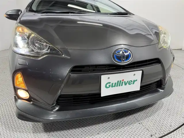 トヨタ アクア G ブラックソフトレザーセレ 大阪府 2014(平26)年 6.9万km グレーメタリック 黒革シート 純正エアロ モデリスタ15incAW 純正ナビTV バックカメラ スマートキー プッシュスタート アイドリングストップ オートライト オートエアコン ETC ワンオーナー