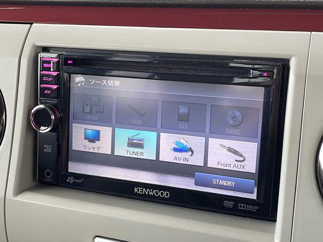 スズキ ラパン ショコラ X 新潟県 2013(平25)年 5.3万km シャンパンピンクPM 社外SDナビ(MDV-L300)/CD/DVD/ワンセグテレビ/革シート/ベンチシート/スマートキー/プッシュスタート/キセノンヘッドライト/オートライト/アイドリングストップ