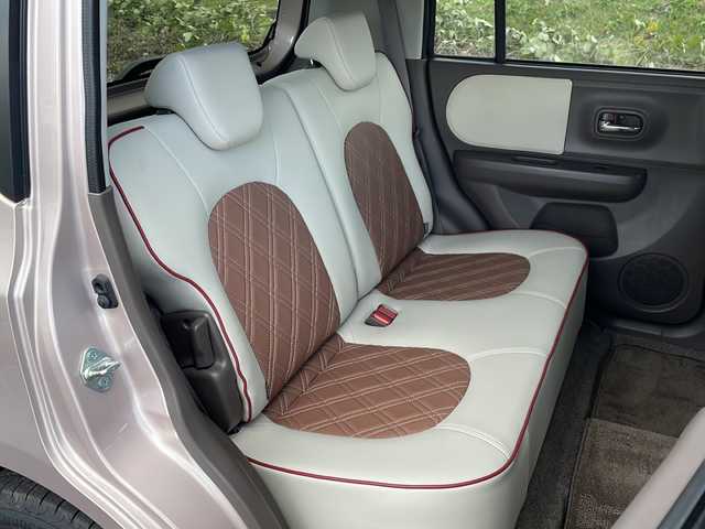 スズキ ラパン ショコラ X 新潟県 2013(平25)年 5.3万km シャンパンピンクPM 社外SDナビ(MDV-L300)/CD/DVD/ワンセグテレビ/革シート/ベンチシート/スマートキー/プッシュスタート/キセノンヘッドライト/オートライト/アイドリングストップ