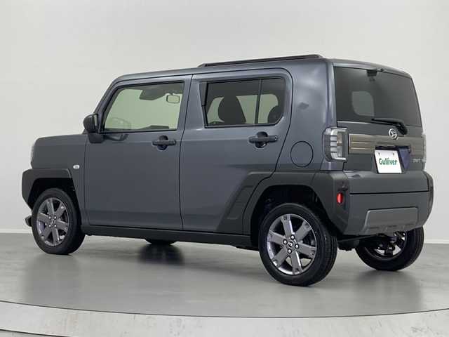 ダイハツ タフト G ターボ ダーククロムベンチャー 福島県 2024(令6)年 0.1千km クロムグレーメタリック /届出済未使用車//4WD//スマートアシストIII/・衝突回避支援ブレーキ機能/・車線逸脱警報機能/・オートハイビーム/・コーナーセンサー//アダプティブクルーズコントロール//スカイルーフ//前席シートヒーター//プッシュスタート//スマートキー×2//電動パーキングブレーキ//アイドリングストップ//横滑り防止//LEDヘッドライト//LEDフォグライト//ステアリングスイッチ//純正フロアマット//純正15インチAW