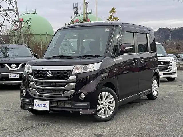 スズキ スペーシア カスタム Z 岩手県 2017(平29)年 11.9万km ムーンライトバイオレットPM 【(株)IDOMが運営する【じしゃロン盛岡店】の自社ローン対象車両になります。こちらは現金ご利用時の価格です。自社ローンご希望の方は別途その旨お申付け下さい。】/社外メモリナビ/AM/FM/CD/DVD/SD/BT/フルセグTV/バックカメラ/片側PWスライドドア/衝突被害軽減ブレーキ/レーンキープアシスト/アイドリングストップ/前席シートヒーター/プッシュスタート/スマートキー/スペアキーあり/ドアバイザー/フロアマット/社外AW+スタッドレス４本積込あり