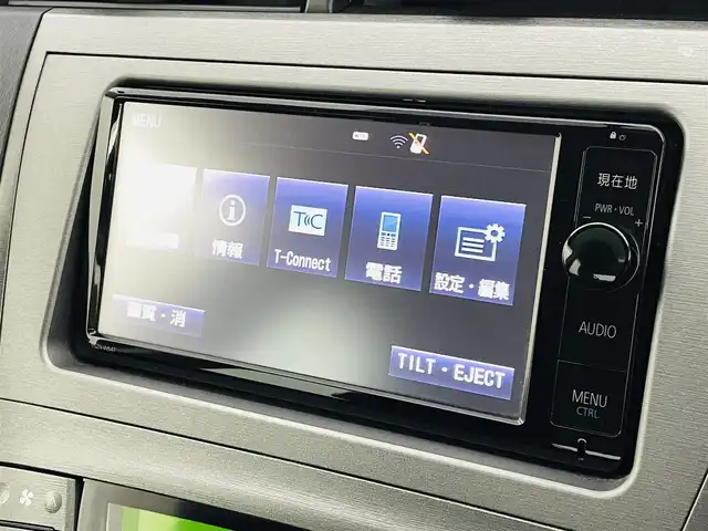 トヨタ プリウス S 福島県 2014(平26)年 7.6万km ブラック 純正７インチナビ/・型番；NSZN-W64T/・フルセグ/TV/SD/CD/DVD/BT/AM/FM/HIDオートライト/・フォグライト/電動格納ミラー/・ウィンカーミラー/ステアリングスイッチ/純正フロアマット/純正ドアバイザー/プッシュスタート/・スマートキー