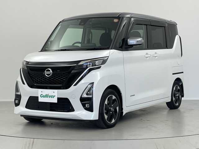 日産 ルークス HWS X プロパイロットED 福島県 2021(令3)年 2.7万km チタニウムグレーM/シルキーホワイト /禁煙車　//純正９インチナビ　//アラウンドビューモニター　//両側パワースライドドア　//プロパイロット　//衝突被害軽減ブレーキ　//ナビ連動ドライブレコーダー　//スペアキー　//コーナーセンサー　//ビルトインＥＴＣ　//ＵＳＢ入力端子//クリアランスソナー