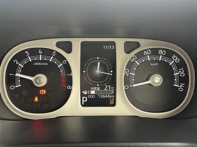 ダイハツ ムーヴ キャンバス ストライプス G 静岡県 2023(令5)年 1.4万km シャイニングホワイトパール/ファインミントメタリック 純正ナビ/　（Bluetooth/DVD/CD）/フルセグTV/バックカメラ/スマートアシスト/衝突被害軽減システム/レーンキープアシスト/前後コーナーセンサー/両側パワースライドドア/前席シートヒーター/保温機能付きカップホルダー/電動パーキングブレーキ/オートブレーキホールド/ETC/前方ドライブレコーダー/LEDヘッドライト/プッシュスタート/スマートキー/スペアキー1本有り/純正フロアマット/取扱説明書/保証書