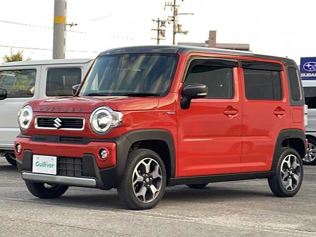 スズキ ハスラー HYBRID X 徳島県 2020(令2)年 7.2万km バーミリオンオレンジ/ガンメタリック2トーン 7ワイド型ナビ【MDV-D407BTW】/（Bluetooth/ワンセグ/CD/DVD/FM/AM/SD/USB/ipod）/バックカメラ/シートヒーター（D+N席）/デュアルカメラブレーキサポート/クリアランスソナー/LEDヘッドライト/オートハイビーム/フォグライト/ETC/純正AW/社外フロアマット/ドアバイザー/電格ミラー/プッシュスタート/スマートキー