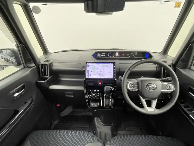 ダイハツ タント カスタム RS 千葉県 2023(令5)年 1万km ブラックマイカメタリック 禁煙車/ターボ車/純正10インチナビ/・NMZN-Z73DS/・CD/DVD/BT/フルセグ/全方位カメラ/運転席ロングスライドシート/両側パワースライドドア/オートクルーズコントロール/LEDヘッドライト/オートハイビーム/電動パーキングブレーキ/ブレーキホールド/コーナーセンサー/ビルトインETC/スマートキー/純正15インチアルミホイール