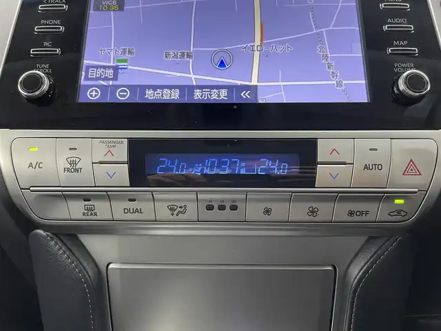 トヨタ ランドクルーザー プラド TX Lパッケージ マットブラED 富山県 2023(令5)年 3.9万km ホワイトパールクリスタルシャイン 4WD/ディーゼル/純正9型ナビ（AM/FM/USB/BT/Miracast）/フルセグTV/パノラミックビューモニター/プリクラッシュセーフティ/レーダークルーズコントロール/レーンディパーチャーアラート/オートマチックハイビーム/LEDヘッドライト/クリアランスソナー/黒革シート/前席温熱＋ベンチレーションシート/前席パワーシート/ドライブレコーダー前後/ビルトインETC2.0/スマートキー×２/プッシュスタート/純正フロアマット