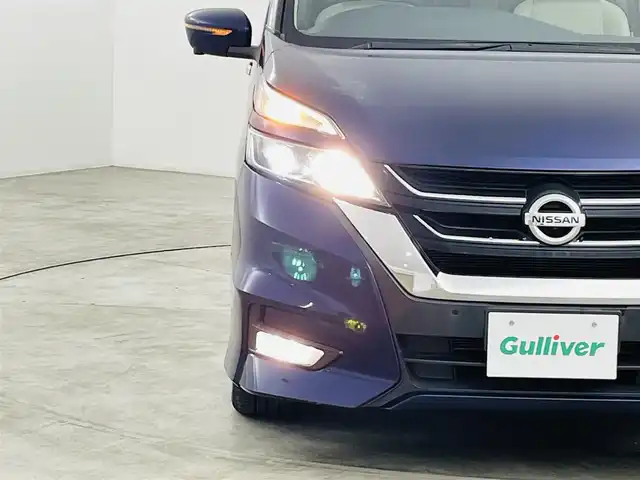 日産 セレナ ハイウェイスター G 福島県 2017(平29)年 5.2万km アズライトブルー エマージェンシーブレーキ/クルーズコントロール/車線逸脱警報/コーナーセンサー（前後）/駐車支援/標識検知/アラウンドビューモニター/社外ナビ/・フルセグTV/・BT.SD.CD/DVD.USB.iPod/両側パワースライド/ETC/プッシュスタート/LEDヘッドライト/スマートキー/ステアリングスイッチ/社外ドライブレコーダー/アイドリングストップ/純正AW/純正フロアマット