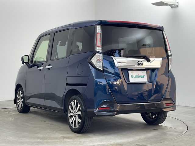 トヨタ タンク カスタムG－T 兵庫県 2017(平29)年 6.9万km レーザーブルークリスタルシャイン ・純正9インチナビ（NSZT-Y66T）/CD/DVD/SD/TV/Bluetooth/・バックカメラ/・ETC/・純正ドライブレコーダー/・クルーズコントロール/・スマートアシストII/衝突回避支援ブレーキ機能/衝突警報機能/車線逸脱警報機能/誤発進抑制制御機能/後方誤発進抑制制御機能/先行車発進お知らせ機能/・ＬＥＤヘッドライト/・オートライト/・フォグランプ/・両側パワースライドドア/・アイドリングストップ/・純正15インチアルミホイール/・純正フロアマット/・スマートキー/・プッシュスタート