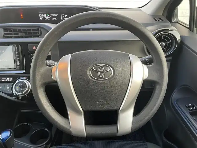 トヨタ アクア S 愛知県 2015(平27)年 7.3万km ブラックマイカ モデリスタエアロ　/社外ナビ　/フルセグＴＶ　/Ｂｌｕｅｔｏｏｔｈ　/ＥＴＣ　/純正フロアマット　/オートライト　/ＣＤ　/ＤＶＤ　/ＵＳＢ　/スマートキー　/社外アルミホイール