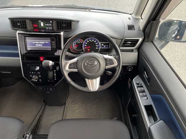 ダイハツ トール カスタムG リミテッド SAⅢ 千葉県 2019(令1)年 4.3万km レーザーブルークリスタルシャイン 純正メモリナビ/(フルセグTV/BT/CD/DVD/FM/AM)/全周囲カメラ/ナビ連動ドライブレコーダー前後/衝突被害軽減システム/車線逸脱警報/クルーズコントロール/両側パワースライドドア/横滑り防止装置/ビルトインETC/アイドリングストップ/LEDヘッドライト/フォグランプ/オートライト/ウィンカーミラー/電動格納ミラー/純正14インチAW/シートヒーター/シートリフター/プッシュスタート/スマートキー/フロアマット