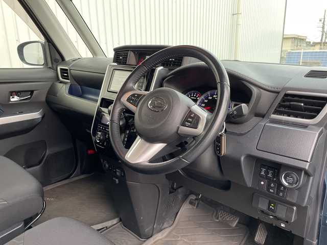 ダイハツ トール カスタムG リミテッド SAⅢ 千葉県 2019(令1)年 4.3万km レーザーブルークリスタルシャイン 純正メモリナビ/(フルセグTV/BT/CD/DVD/FM/AM)/全周囲カメラ/ナビ連動ドライブレコーダー前後/衝突被害軽減システム/車線逸脱警報/クルーズコントロール/両側パワースライドドア/横滑り防止装置/ビルトインETC/アイドリングストップ/LEDヘッドライト/フォグランプ/オートライト/ウィンカーミラー/電動格納ミラー/純正14インチAW/シートヒーター/シートリフター/プッシュスタート/スマートキー/フロアマット