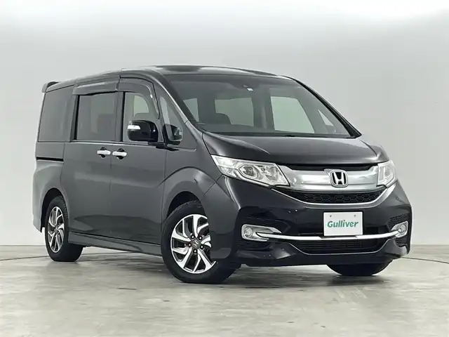 ホンダ ステップワゴン 福島県 2016(平28)年 4.9万km プレミアムスパークルブラックパール ホンダセンシング/・衝突軽減ブレーキ（CMBS）/・誤発進抑制機能/・アダプティブクルーズコントロール（ACC）/・車線維持支援システムシステム（LKAS）/純正ナビ　/型式:VXM-174VFXi/【CD/DVD/FM/AM/BT/フルセグＴＶ】/・バックカメラ/・ＥＴＣ/・ドライブレコーダー/両側パワースライドドア/わくわくゲート/LEDヘッドライト/スマートキー/・プッシュスタート/純正フロアマット/アイドリングストップ