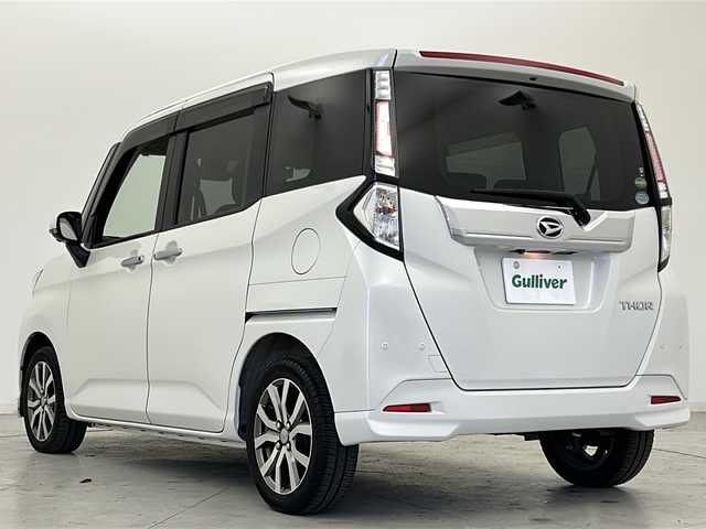 ダイハツ トール カスタムG ターボ SAⅢ 宮城県 2018(平30)年 4.6万km パールホワイトⅢ 禁煙車/全周囲カメラ/スマートアシストIII/・衝突回避支援ブレーキ/・レーンキープアシスト/・オートハイビーム/・コーナーセンサー/クルーズコントロール/両側パワースライドドア/純正7インチナビ/（BT.CD.DVD.USB）/フルセグテレビ/ETC/ステアリングスイッチ/プッシュスタート/スマートキー/スペアキー/純正フロアマット/純正15インチアルミホイール/LEDヘッドライト/横滑り防止機能/アイドリングストップ