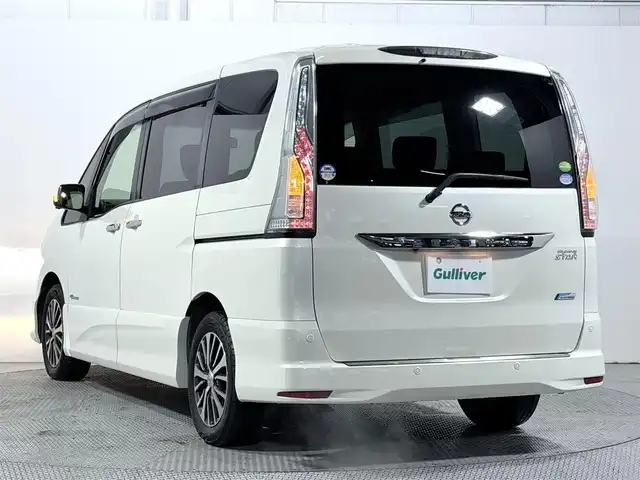 日産 セレナ HWS S HV Vセレ +SeftyⅡ 大阪府 2015(平27)年 4.5万km ブリリアントホワイトパール 純正ナビTV 360カメラ 両側パワースライドドア クルーズコントロール 衝突軽減ブレーキ レーンアシスト スマートキー プッシュスタート リアオートエアコン クリアランスソナー ETC