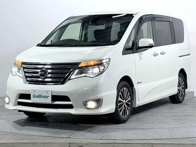 日産 セレナ HWS S HV Vセレ +SeftyⅡ 大阪府 2015(平27)年 4.5万km ブリリアントホワイトパール 純正ナビTV 360カメラ 両側パワースライドドア クルーズコントロール 衝突軽減ブレーキ レーンアシスト スマートキー プッシュスタート リアオートエアコン クリアランスソナー ETC