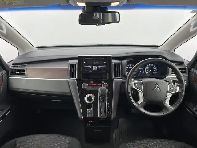 三菱 デリカＤ：５ G 富山県 2019(令1)年 4.1万km ダイヤモンドブラックマイカ 4WD/社外オーディオ（カロツェリアFH-4400）/　　　－－CD、bluetooth/全周囲カメラ/ETC/純正１８インチAW/両側パワースライドドア/ACC/衝突軽減/レーンキープ/スマートキー/プッシュスタート/オートライト/LEDヘッドライト/フォグ/純正バイザー/パドルシフト/オートホールド/スペアキー