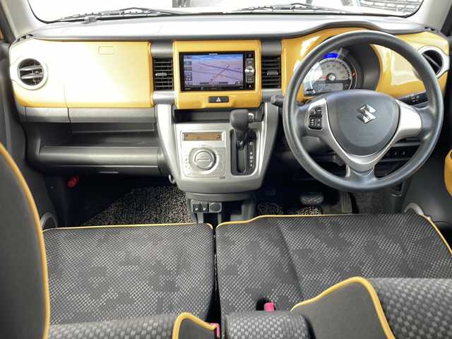 スズキ ハスラー G 徳島県 2019(平31)年 7.6万km アクティブイエロー/ブラック2トーンルーフ 7インチナビ/シートヒーター（D+N席）/デュアルカメラブレーキサポート/ハロゲンヘッドライト/ステアリングスイッチ/ETC/電格ミラー/ドアバイザー/プッシュスタート/スマートキー/スペアキー/保証書/取扱説明書