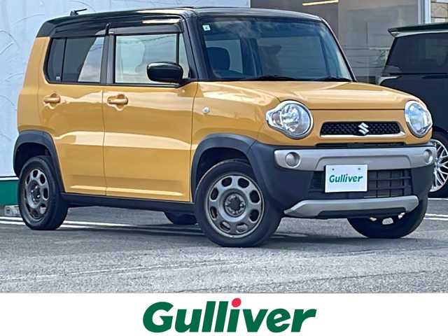 スズキ ハスラー G 徳島県 2019(平31)年 7.6万km アクティブイエロー/ブラック2トーンルーフ 7インチナビ/シートヒーター（D+N席）/デュアルカメラブレーキサポート/ハロゲンヘッドライト/ステアリングスイッチ/ETC/電格ミラー/ドアバイザー/プッシュスタート/スマートキー/スペアキー/保証書/取扱説明書