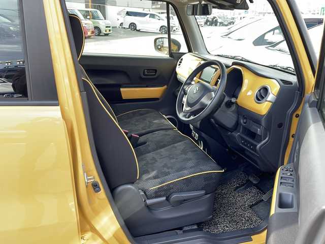 スズキ ハスラー G 徳島県 2019(平31)年 7.6万km アクティブイエロー/ブラック2トーンルーフ 7インチナビ/シートヒーター（D+N席）/デュアルカメラブレーキサポート/ハロゲンヘッドライト/ステアリングスイッチ/ETC/電格ミラー/ドアバイザー/プッシュスタート/スマートキー/スペアキー/保証書/取扱説明書