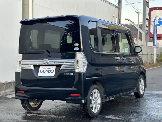 ダイハツ タント カスタム X 福島県 2016(平28)年 8.3万km ブラックマイカメタリック (株)IDOMが運営する【じしゃロン福島店】の自社ローン専用車両になります。こちらは現金またはオートローンご利用時の価格です。自社ローンご希望の方は別途その旨お申付け下さい/社外ナビ（パイオニア）/フルセグテレビ/LEDヘッドライト/Bluetooth　AUDIO/フォグライト/片側パワースライドドア/オートエアコン/ETC/サンシェード