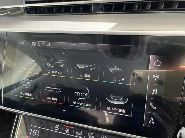 アウディ Ａ８ 60TFSIクワトロ 山形県 2018(平30)年 3.3万km グレイシアホワイトメタリック 純正ＨＤＤナビ　/フルセグＴＶ　/ＥＴＣ２．０　/３６０°カメラ　/Ｂｌｕｅｔｏｏｔｈ／ＵＳＢ/Ｄ／Ｎ席パワーシート　/Ｄ／Ｎ席シートヒーター・ベンチレーション　/電動リアゲート/オートライト/パワークロージングドア/アダプティブエアサスペンション