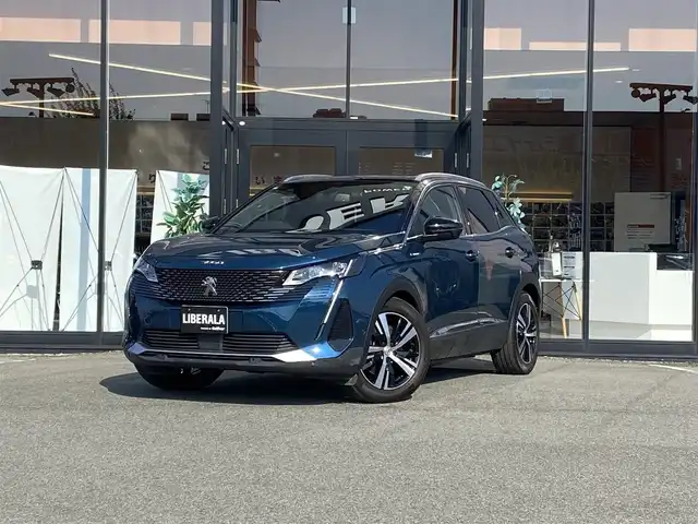 プジョー ３００８ GT ハイブリッド4 福岡県 2021(令3)年 2.2万km 青 ・1オーナー/・サンルーフ/・アクティブクルーズコントロール/・carplay/Bluetooth/USB/・バックカメラ/・ハーフレザーシート/シートヒーター/・ドライブレコーダー/・ETC/・純正18AW/・LEDライト/・ブラインドスポット/・パワーバックドア/・保証書/・取扱説明書