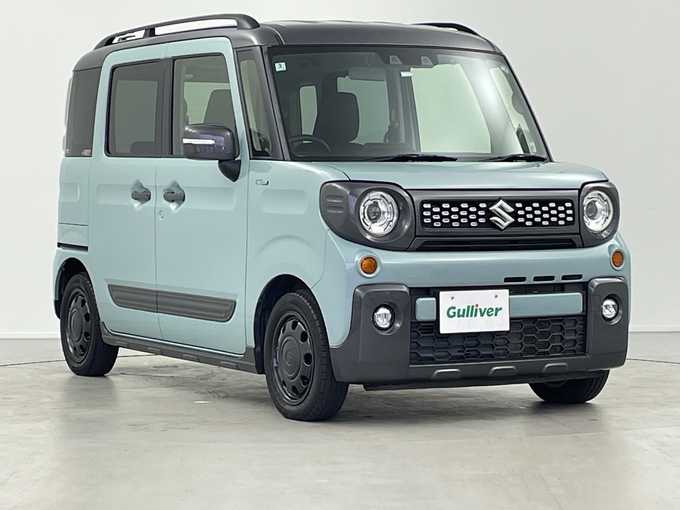 新着情報“スペーシアギアハイブリッドXZ”2021年式オフブルーメタリック/ガンメタリック2トーンルーフ入荷しました！