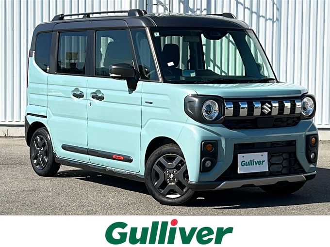 新着情報“スペーシアカスタムハイブリッドGS”2024年式オフブルーメタリック/ガンメタリック2トーンルーフ入荷しました！