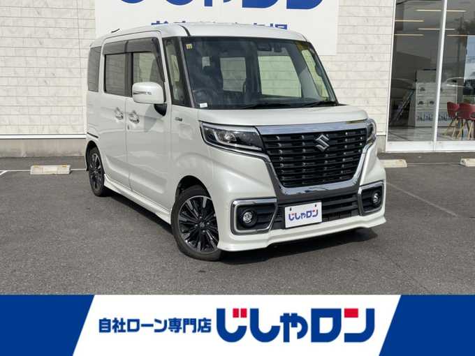 新着情報“スペーシアカスタムハイブリッドXS 衝突被害軽減ブレーキ非装着車”2018年式ピュアホワイトP入荷しました！