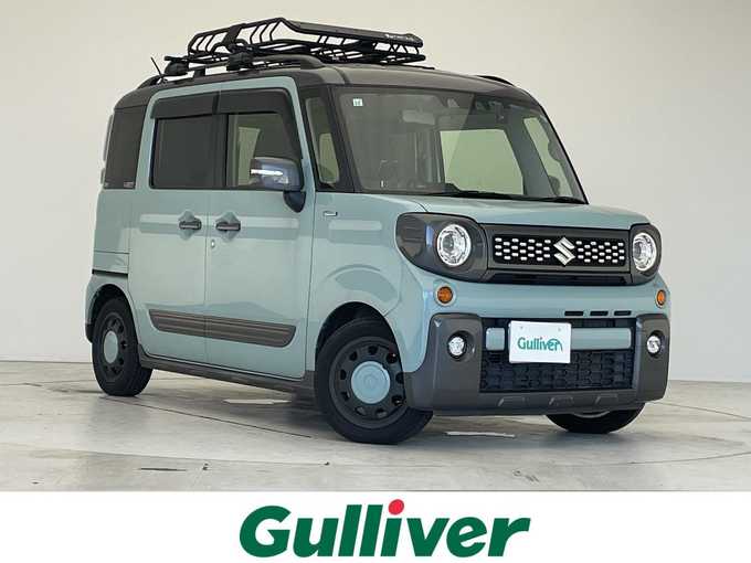 新着情報“スペーシアギアハイブリッドXZ”2021年式オフブルーメタリック/ガンメタリック2トーンルーフ入荷しました！