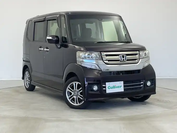 新着情報“Ｎ－ＢＯＸカスタム2トーンカラースタイル G・ターボLパッケージ”2015年式プレミアムベルベットパープル・パール入荷しました！