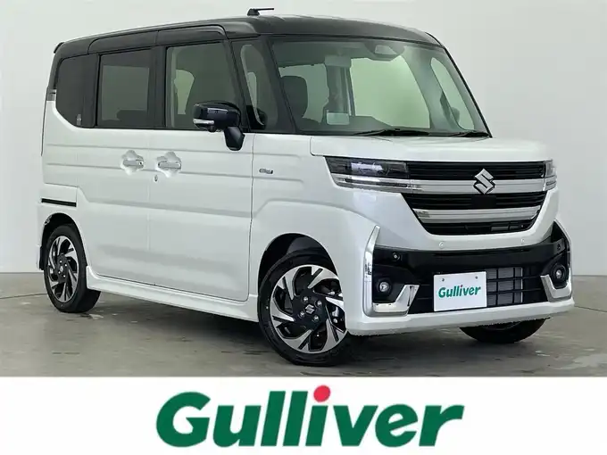 新着情報“スペーシアカスタムハイブリッドXS”2025年式ピュアホワイトパール/ブラック2トーン入荷しました！