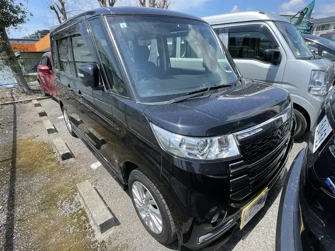 新着情報“スペーシアカスタムGS デュアルカメラブレーキサポート装着車”2017年式ブルーイッシュブラックパール3入荷しました！