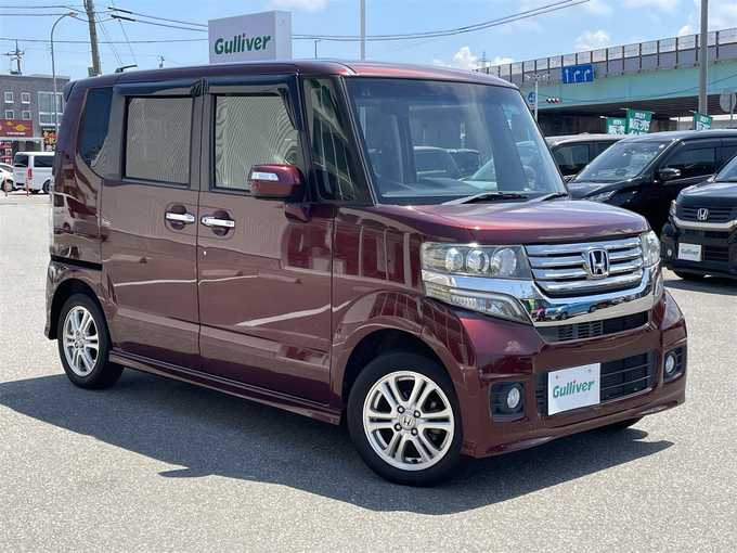 新着情報“Ｎ－ＢＯＸカスタムG・Lパッケージ”2012年式プレミアムディープロッソパール入荷しました！