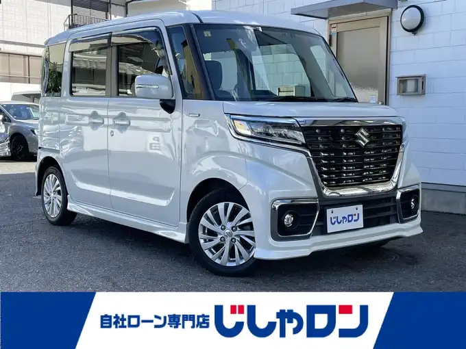 新着情報“スペーシアカスタムハイブリッドGS 衝突被害軽減ブレーキ非装着車”2018年式ピュアホワイトP入荷しました！