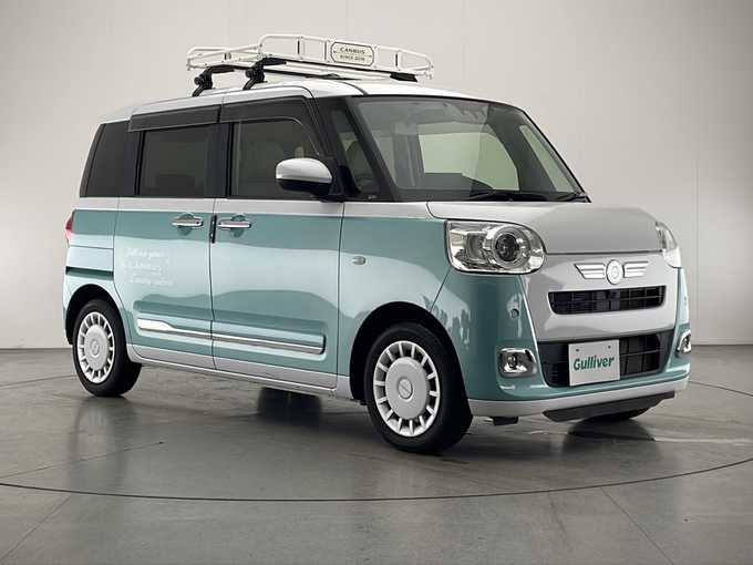 新着情報“ムーヴキャンバスストライプスG”2022年式シャイニングホワイトパール/ファインミントメタリック入荷しました！