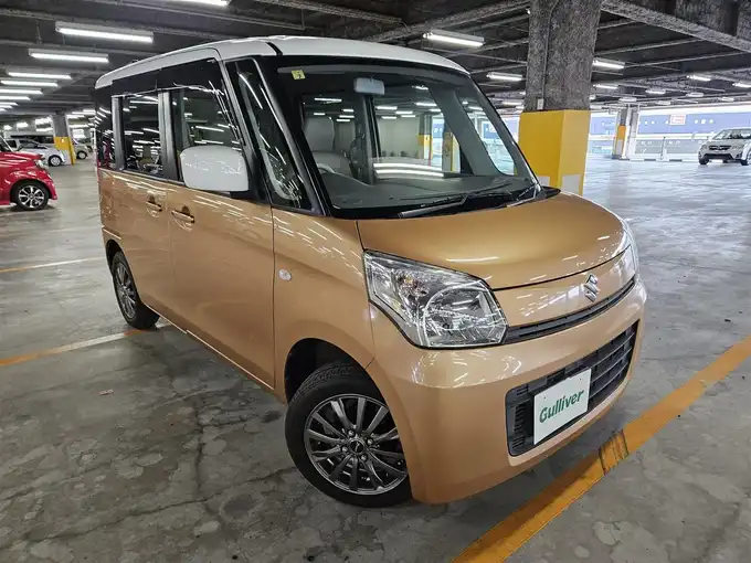 新着情報“スペーシアX（レーダーブレーキサポート装着車）”2014年式キャンドルオレンジメタリック/ホワイト入荷しました！