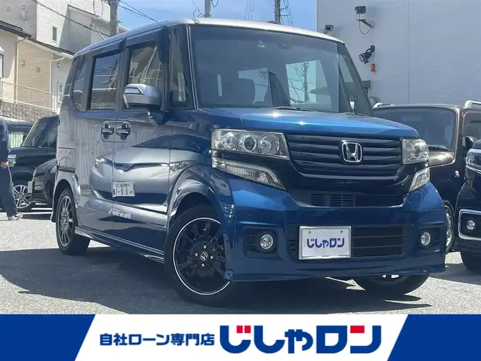 新着情報“Ｎ－ＢＯＸカスタム2トーンカラースタイル G特別仕様車ターボSSパッケージ”2015年式プレミアムダイナミックブルーパール入荷しました！