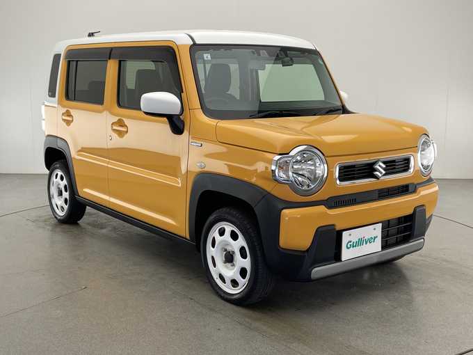 新着情報“ハスラーハイブリッドG スズキセーフティサポート非装着車”2021年式アクティブイエロー/ホワイト2トーンルーフ入荷しました！